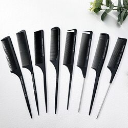 Professional Hair Salon Tail Comb for Styling, Anti-Static Men's Haircut Flat-Top Comb