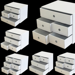 Waterproof A4 White Card Paper Desktop Storage Box Student Document Storage and Organization Box Multi-Layer Drawer Organizer