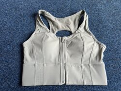 C2 High-Intensity Sports Bra Women's Vest with Front Zipper, High Collar, Shock-Proof Running and Aerobics Integrated Chest Pad