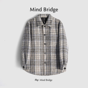 
MindBridge [Short to End] Short Casual Woolen Coat Warm Cotton Jacket Men M4293