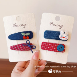 Korean Style Children's Hair Clips for Girls, Cute Cartoon Bb Clips, Baby Bangs Clips, Hair Accessories for Little Girls