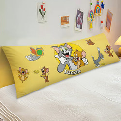 Cartoon Tom and Jerry Double Long Pillow, Special Pillow for Couples, Side Sleeping Leg Pillow, Pillowcase, Bedside Pillow Cushion