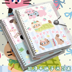 High-Quality Student-Friendly Loose-Leaf Notebook with Cute Cartoon Sausage Dog Design, B5 Large Notepad