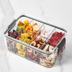 Health-Preserving Flower Tea Storage Box, Multi-Compartment Food-Grade Storage Container, Moisture-Proof, Sealed Box for Traditional Chinese Medicine and Grains