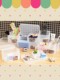 Japan's DAISO cosmetics storage box desktop organizer pp transparent plastic covered small strip square
