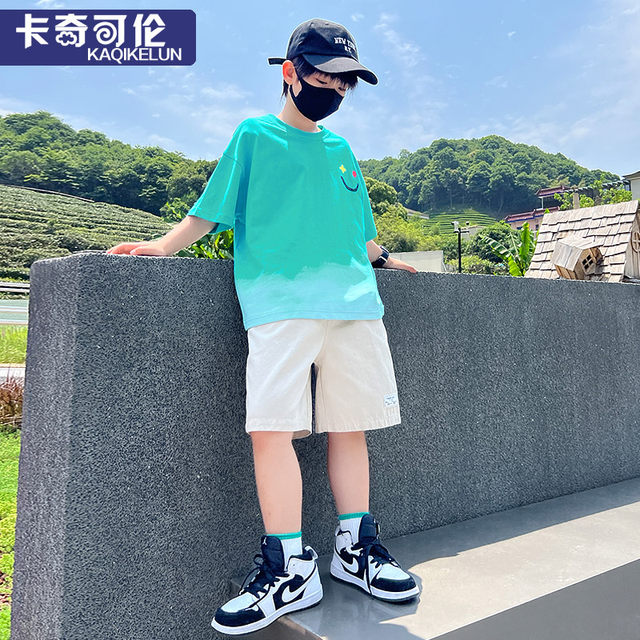 Boys summer suit 2024 new children's short-sleeved summer clothes ...