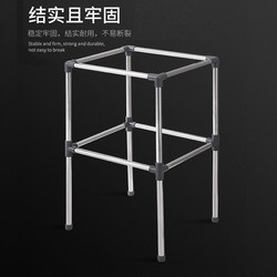 Stainless Steel Kitchen Sink Single Bowl with Stand, Thick Brushed Design, Vegetable Washing Basin, Dishwashing Sink, Single Basin with Simple Stand