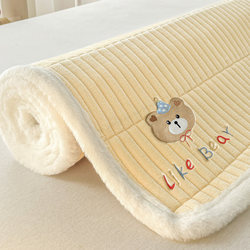 2025 New Milk Velvet Embroidered Mattress for Home Bedroom Autumn and Winter Thickened Warm Dormitory Single Bed Mattress Pad