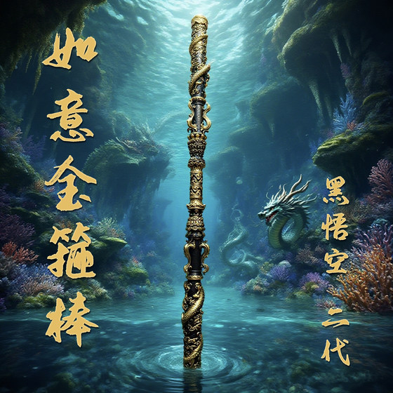 
HCMY Myth Black Wukong Ruyi Golden Cudgel 2.0 Metal Retractable 1 to 1 Weapon Journey to the West Peripheral Model