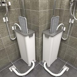 High-End Wall-Mounted Washing Machine Mop, Hands-Free Flat Mop, Dry and Wet Automatic Water-Changing Mop, Lazy Bathroom Mop