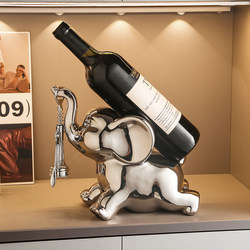 Light Luxury High-End Elephant Wine Holder Red Wine Rack Ornament Home Living Room Wine Cabinet Sideboard Decoration Housewarming Gift
