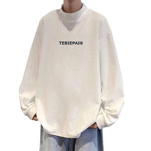 
Trendy semi-turtle collar German velvet bottoming shirt for men spring and autumn 2026 new long-sleeved T-shirt with knitted sweater top