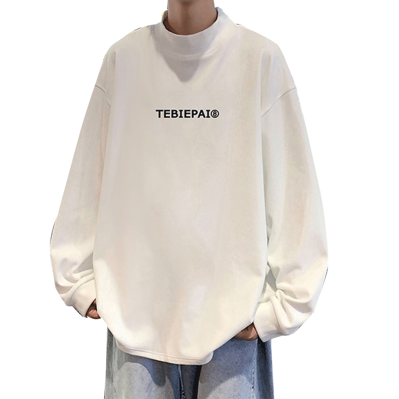 
Trendy semi-turtle collar German velvet bottoming shirt for men spring and autumn 2026 new long-sleeved T-shirt with knitted sweater top
