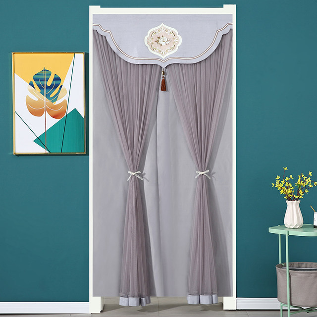 Mowxune Purple Geometric Shower Curtain - 71x74 Inch, No-Hook Double Layer, Hotel Style - View #9