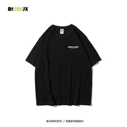 American Retro Oversize Trendy Brand Couple Wear Short-Sleeved T-Shirts for Men and Women in Summer Heavyweight Pure Cotton High-End Tops