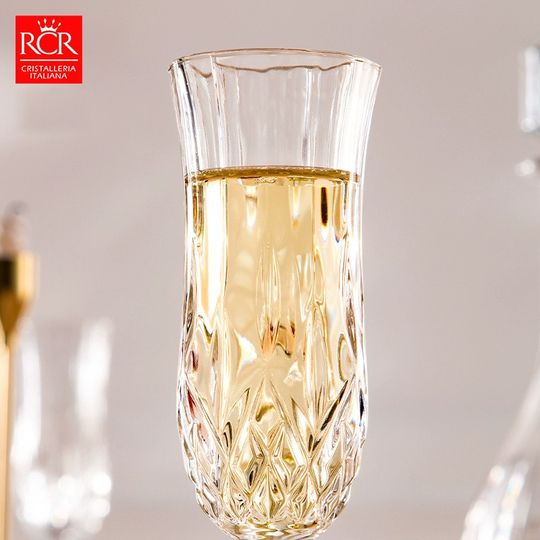 RCR クリスタルシャンパングラス - 2個セット - イタリア製高級 RCR クリスタルシャンパングラス - 2個セット - イタリア製高級
