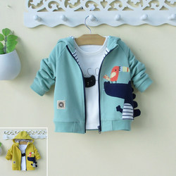 Little Boy Baby Hooded Jacket Spring and Autumn Infant Toddler Children's Clothing Autumn Outfit Trendy Clothes 0-3 Years Old 1