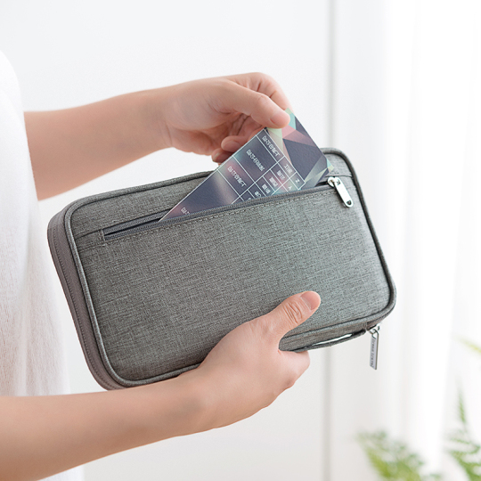 Organizador De Viaje Para Pasaporte Y Documentos - Bolso Con Cremallera, Nailon, Estilo Vacaciones