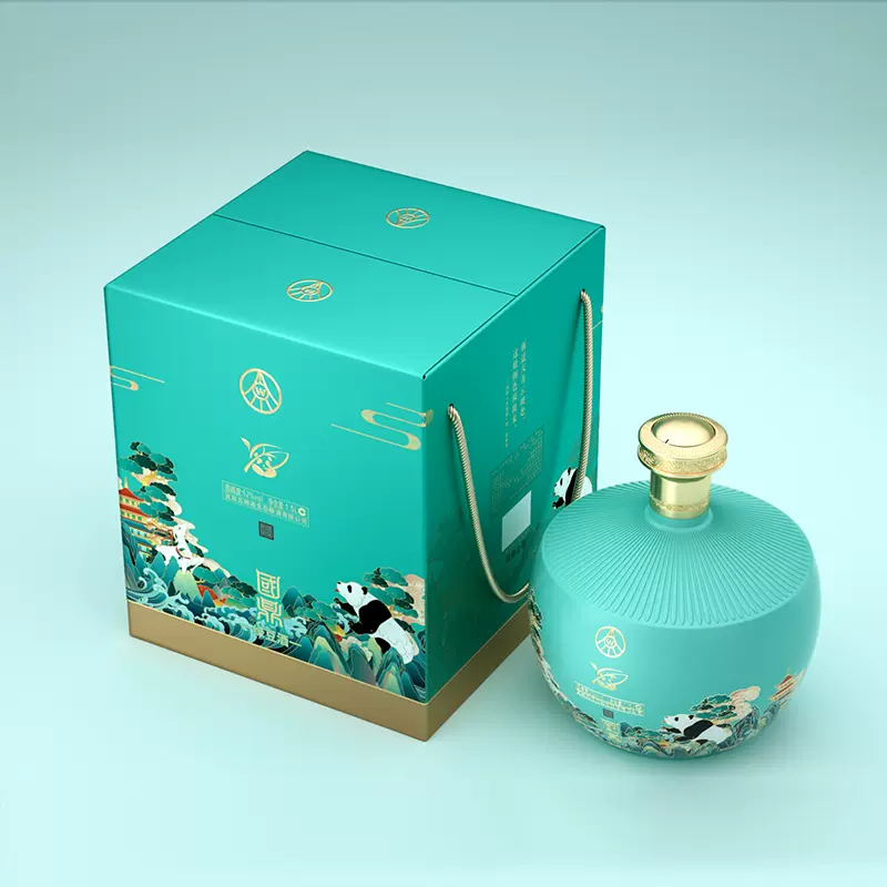 五粮液股份出品，国鼎金荷 52度浓香型白酒1.5L 熊猫礼盒 228元包邮 值值值-买手聚集的地方