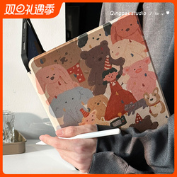 Retro Oil Painting Girl 360 Degree Rotatable Applicable Ipadpro Protective Cover French Niche Advanced 11-inch Apple Tablet 2022 New Air5 Shell Ipad10 Generation With Pen Slot Acrylic
