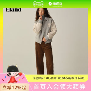 
Eland jacket women's college style short loose lapel top