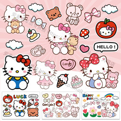 Cute Cartoon Hello Kitty Motorcycle Electric Vehicle Sticker Scratch Cover Helmet Decoration Waterproof Sticker