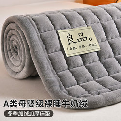 Thickened Milk Velvet Winter Solid Color Mattress Single Piece Dormitory Single-Person Fleece Mattress Pad 2025 New Non-Slip Warm
