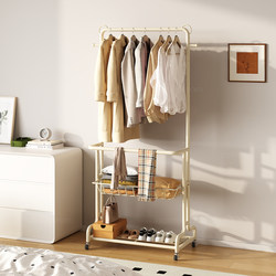 Bedroom Floor-Standing Clothes Rack, Vertical Coat Rack, Metal Clothes Storage Rack, Dormitory Bedside Mobile New Style Bag Rack
