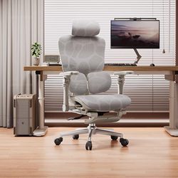 Sanmeng Ergonomic Chair, Home Computer Chair, Office Chair, Bedroom Waist-Protecting Reclining Chair, Comfortable Long-Sitting Gaming Chair