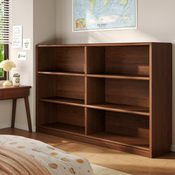 Solid Wood Bookshelf Floor-Standing Storage Rack for Children, Kindergarten, Students, Home Use, Integrated Bookcase and Storage Cabinet Against the Wall