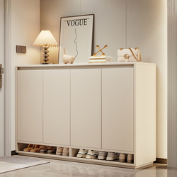 Shoe Cabinet 2026 New Model for Home Entrance, Hallway, and Corridor Storage, Integrated Wall-Mounted, Solid Wood Core, White