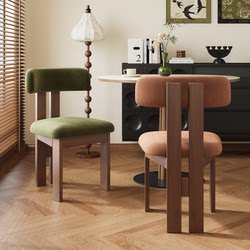 Medieval-Style Solid Wood Dining Chair, French Retro Home Dining Table and Chairs, Molly Chair, Leisure Soft-Back Chair, Makeup Chair