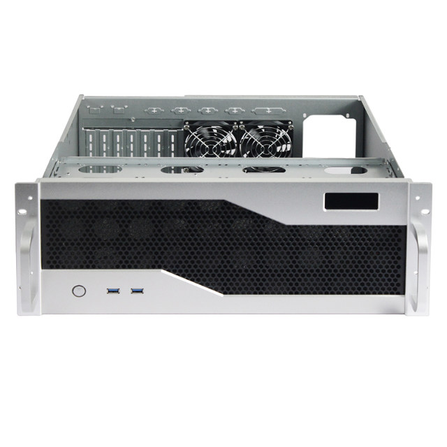 Chassis With Screen 4U chassis rack-mounted aluminum 350 short ATX motherboard temperature ...
