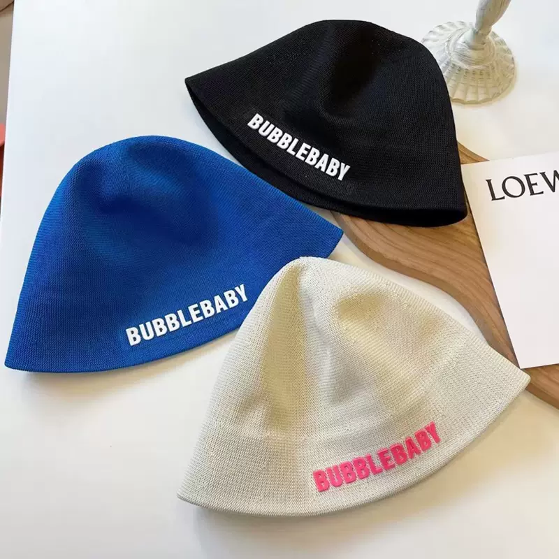 克莱因蓝帽子显白钟型水桶帽日系潮春夏大头