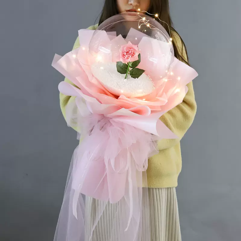 网红小王子的玫瑰花波波球花束告白气球花diy材料