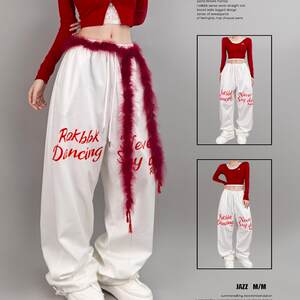 ROKBBK-K/Buhan Street Dance Trendy Jazz Jazz Casual Sports Trousers Women's Hip-Hop Loose Dancing Clothes