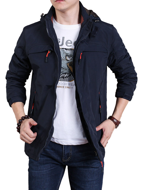 Spring and Autumn Outdoor Shock Clothes Men's Youth Casual Jacket Loose Work Jacket Men's Thin Autumn and Winter Tops
