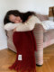 square houlest New Year's Eve Christmas Tassel Scarf Autumn and Winter Wool Soft Shawl Thickened Warm Red Scarf for Women
