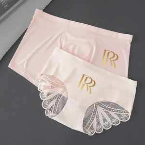 Couple underwear ice silk traceless sexy lace one for men and women boxer briefs breathable pure summer thin style