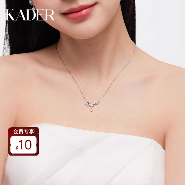 
Cartilo Brilliant Star Necklace 925 Sterling Silver Luxury Niche Ins Silver Necklace Student Clavicle Chain Women's High-end Female