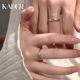 Cartilo love intertwined couple ring S925 silver ring A pair of niche design birthday gift for girlfriend