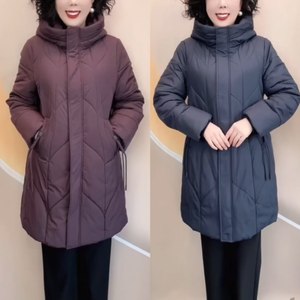 
Cotton and thickened women's winter cotton clothing for women 2025 new middle-aged mother's clothing fashionable winter clothing mid-length cotton coat jacket