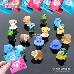 Ai Mountain and Sea Classic Surprise Blind Bag Figure Tongtongtong Wooden Stick Man Wearing Shoes Shark Doll Model Toy Luminous Ornament