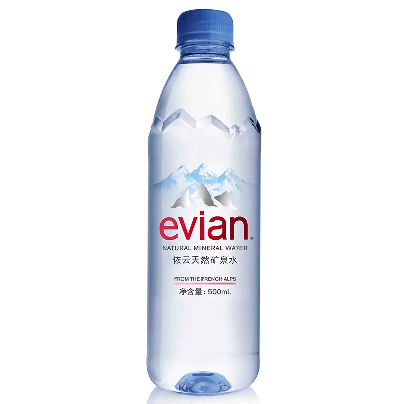 法国原装进口 依云evian天然矿泉水 500ml*24瓶 新品包装随机