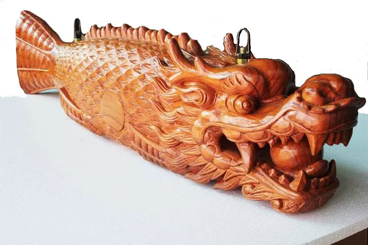木製 魚板 魚鼓 木のもの 開梆 かいぱん 飯梆 置物-