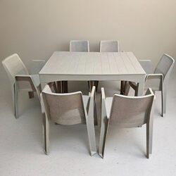 Internet-Famous Outdoor Patio Table and Chair Set for Outdoor Balcony Leisure Area, Garden, Plastic, Suitable for Milk Tea Shop, Outdoor Display, Waterproof and Sun-Resistant