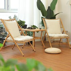 Balcony Table and Chairs, Folding Recliner, Lazy Sofa, Courtyard Garden Leisure Rattan Chair, Outdoor Chair, Popular Online, One Table and Two Chairs