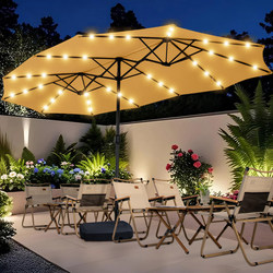 Outdoor Umbrella, Sunshade, Courtyard Three-Head Center Pole Umbrella, Shop Entrance New Large Sun Umbrella, Stall Setup, Outdoor Camping