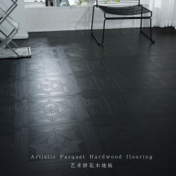 Personalized Pure Black Italian Minimalist Style Home Use Laminate Flooring, Environmentally Friendly, Wear-Resistant, Waterproof, Underfloor Heating, Direct Sales from the Manufacturer