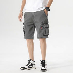 
Work style multi-pocket shorts men's summer loose straight casual casual pants khaki basic popular casual pants